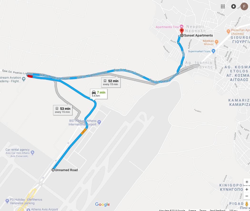 Sunset Apartments Free Shuttle From Athen'S Airport Spáta 外观 照片